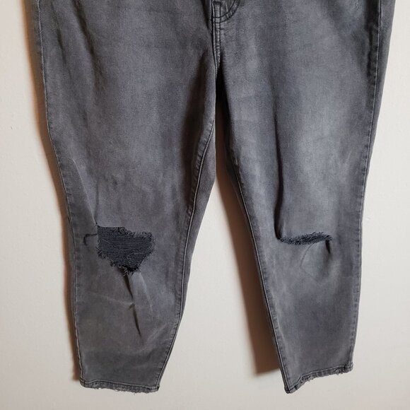 Willow + Root NWT Washed Black High Rise Mom Fit Distressed Jeans 31 - Picture 4 of 12